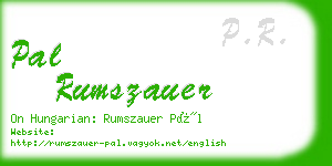 pal rumszauer business card